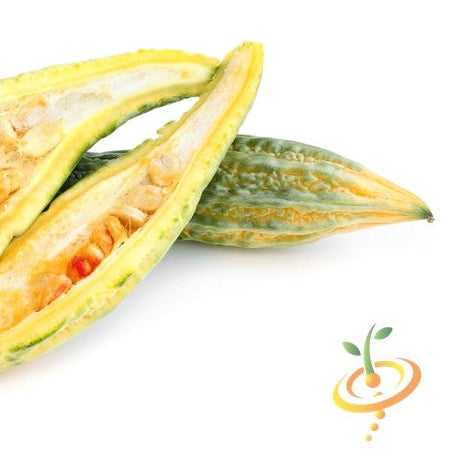 Melon banana seeds from SeedsNow, close-up of fresh seeds on a white background, ideal for planting and growing melons.